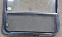 Used Black Radius Opening Window : 29 1/4" W x 34 1/2" H x 1 7/8" D - Young Farts RV Parts