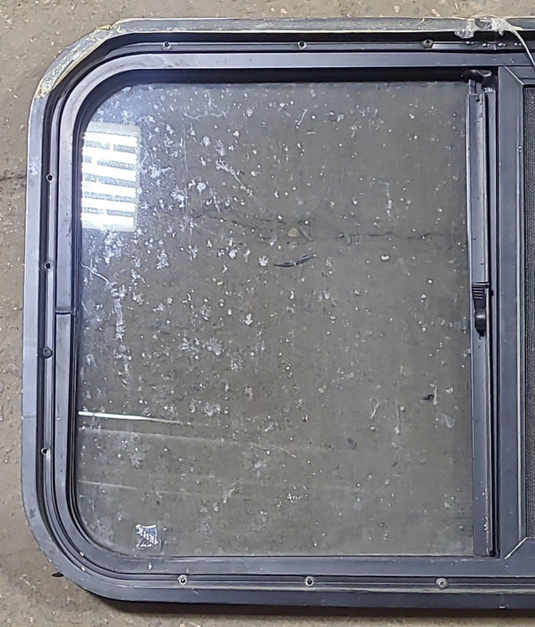 Used Black Radius Opening Window : 29 3/4" W x 17 3/4" H x 1 5/8" D