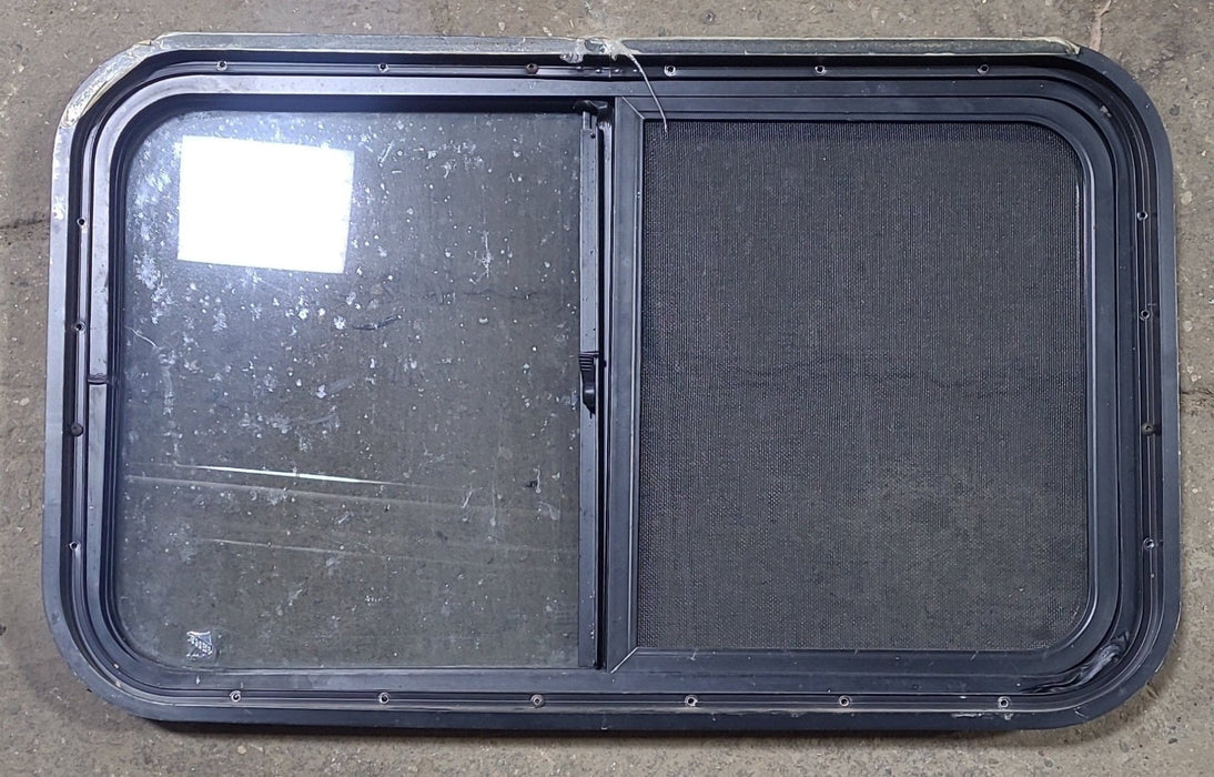 Used Black Radius Opening Window : 29 3/4" W x 17 3/4" H x 1 5/8" D