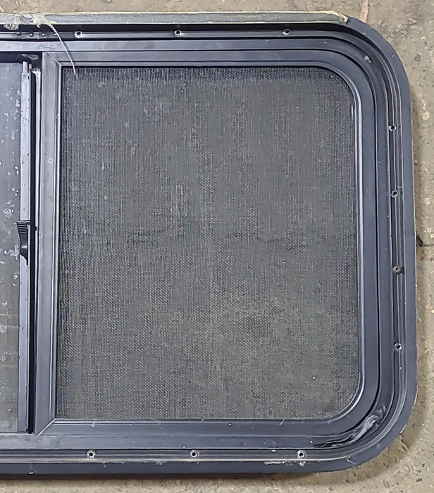 Used Black Radius Opening Window : 29 3/4" W x 17 3/4" H x 1 5/8" D