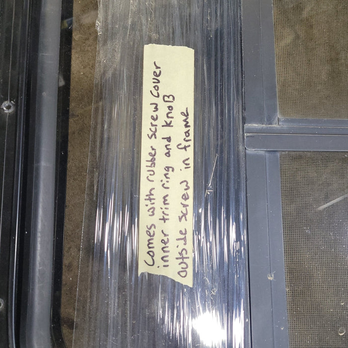 Used Black Radius Opening Window : 29 3/4" W X 17 3/4" H X 2" D