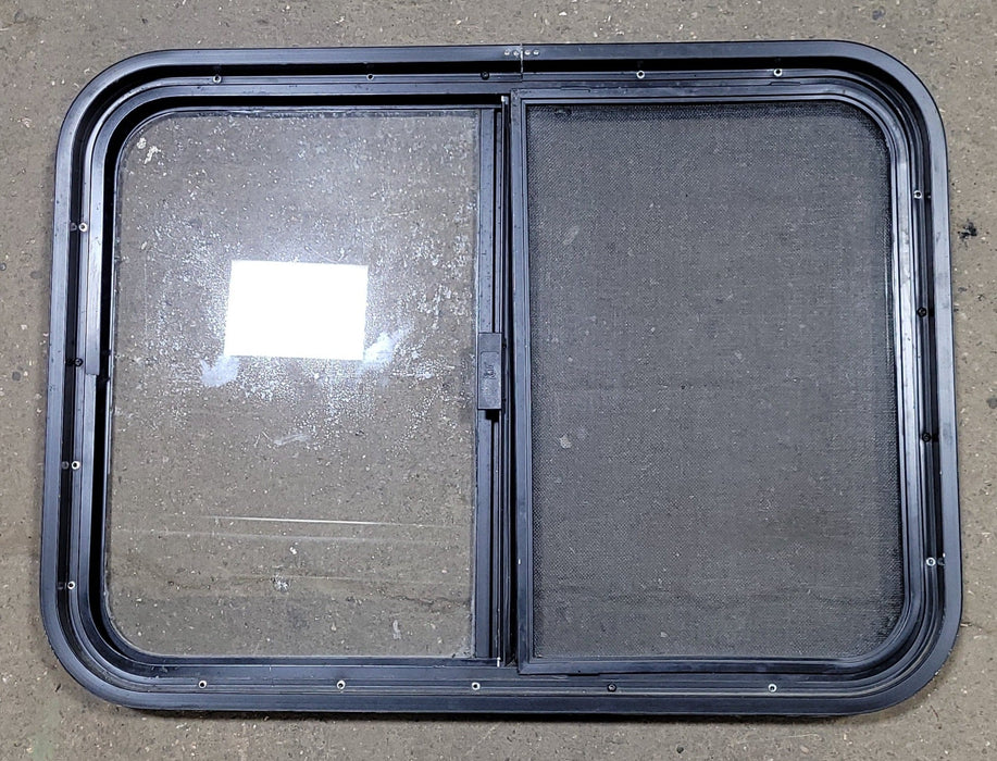 Used Black Radius Opening Window : 29 3/8" W X 21 1/2" H X 2" D