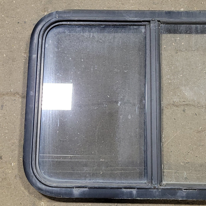 Used Black Radius Opening Window : 29 3/8" W X 21 1/2" H X 2" D
