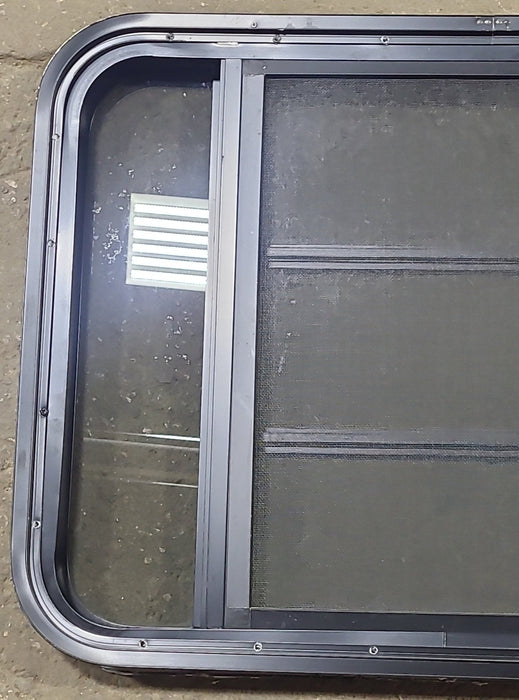 Used Black Radius Opening Window : 29 3/8" W x 22 1/2" H x 1 7/8" D