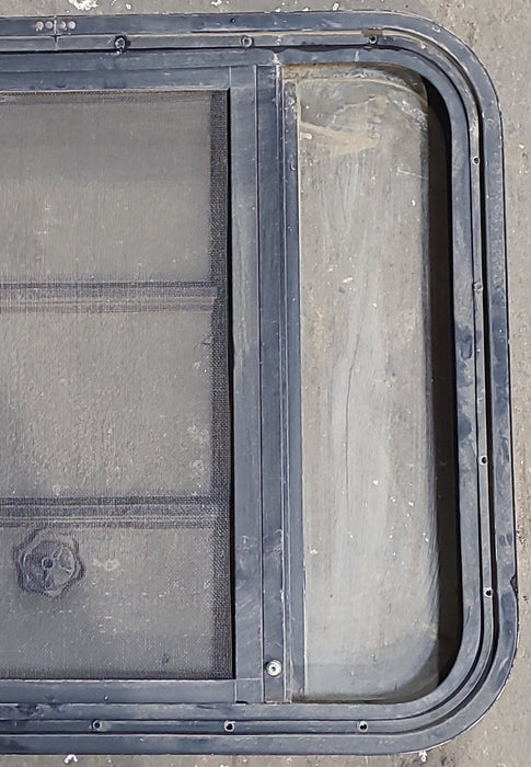 Used Black Radius Opening Window : 29 3/8" x 21 1/2 x 2" D - Young Farts RV Parts