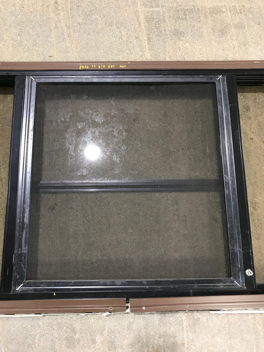 Used Black Radius Opening Window : 30 1/2" W x 18 3/4" H x 1 1/2" D