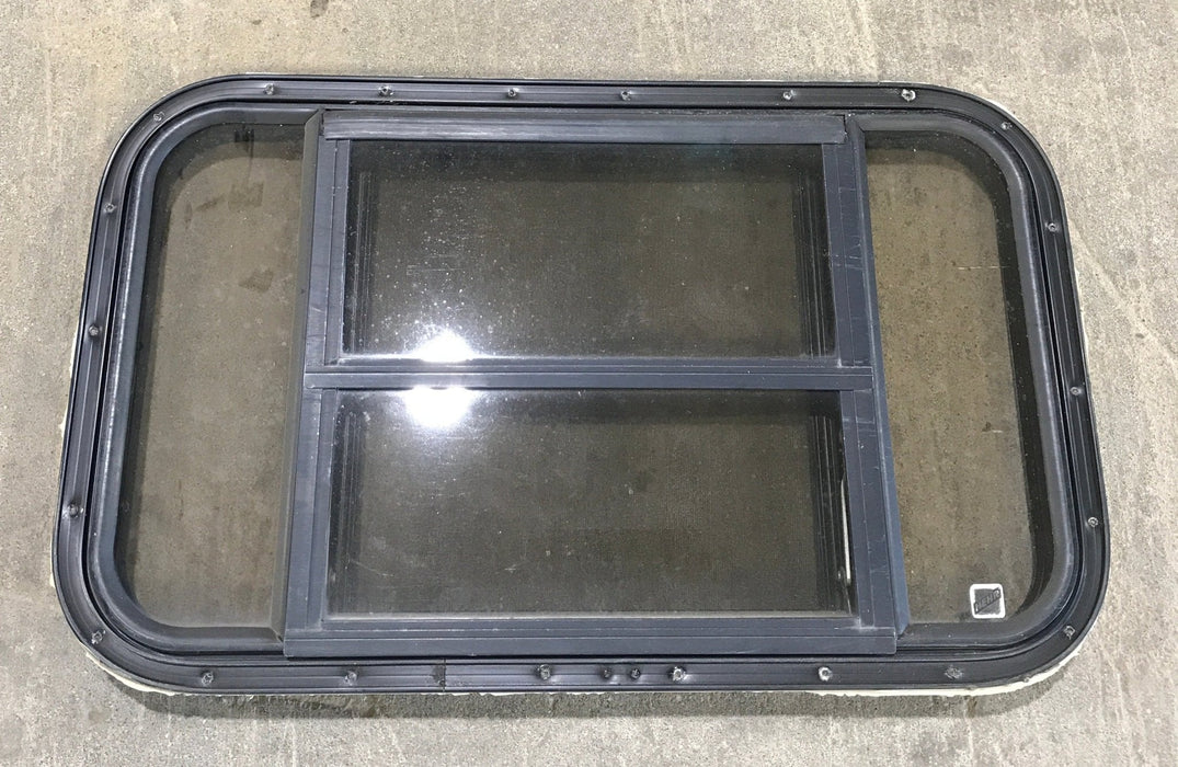Used Black Radius Opening Window : 30 1/2" W x 18 3/4" H x 1 1/2" D