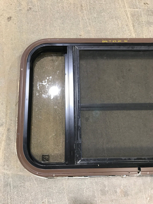 Used Black Radius Opening Window : 30 1/2" W x 18 3/4" H x 1 1/2" D
