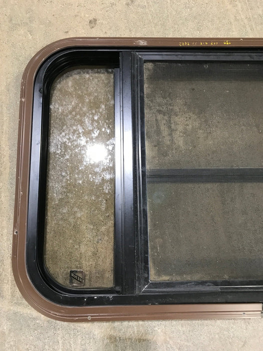 Used Black Radius Opening Window : 30 1/2" W x 18 3/4" H x 1 1/2" D