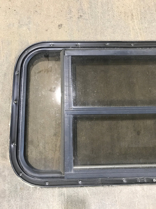 Used Black Radius Opening Window : 30 1/2" W x 18 3/4" H x 1 1/2" D