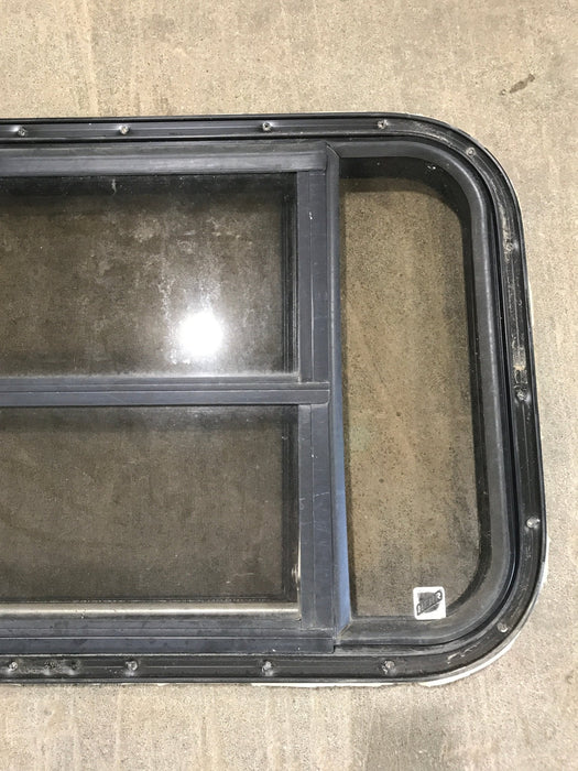 Used Black Radius Opening Window : 30 1/2" W x 18 3/4" H x 1 1/2" D