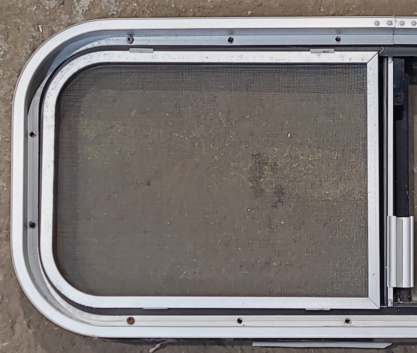Used Black Radius Opening Window : 30 1/4" W x 11 3/4" H x 1 3/4" D