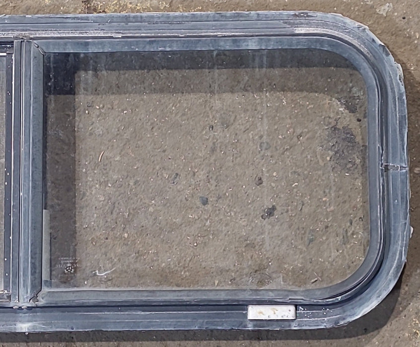 Used Black Radius Opening Window : 30 1/4" W x 11 3/4" H x 1 3/4" D