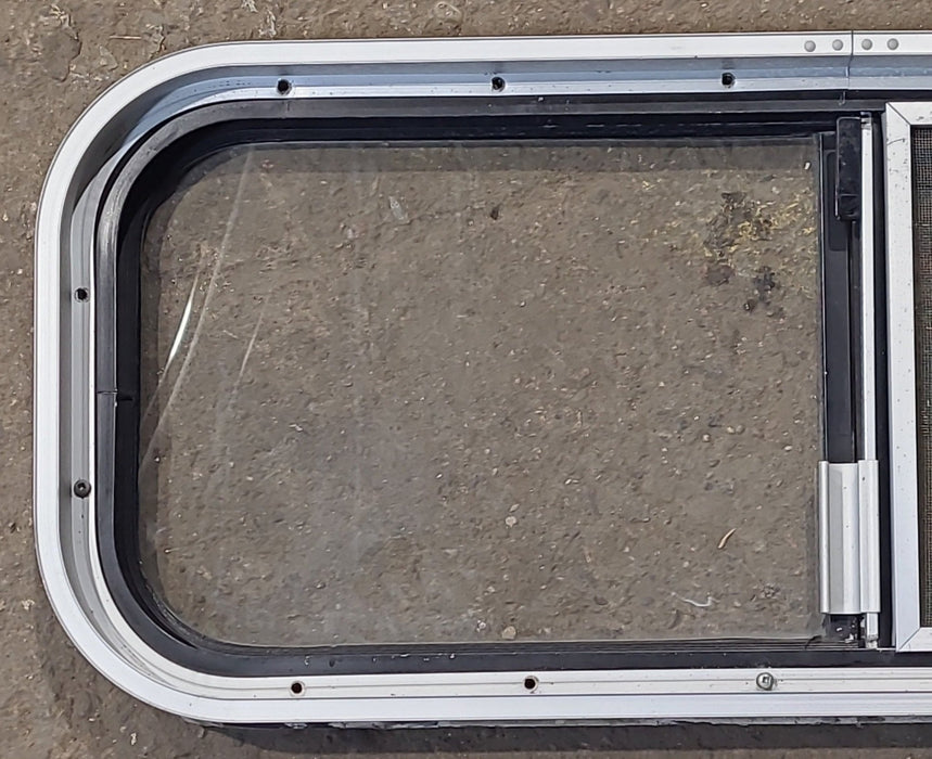 Used Black Radius Opening Window : 30 1/4" W x 11 3/4" H x 1 3/4" D