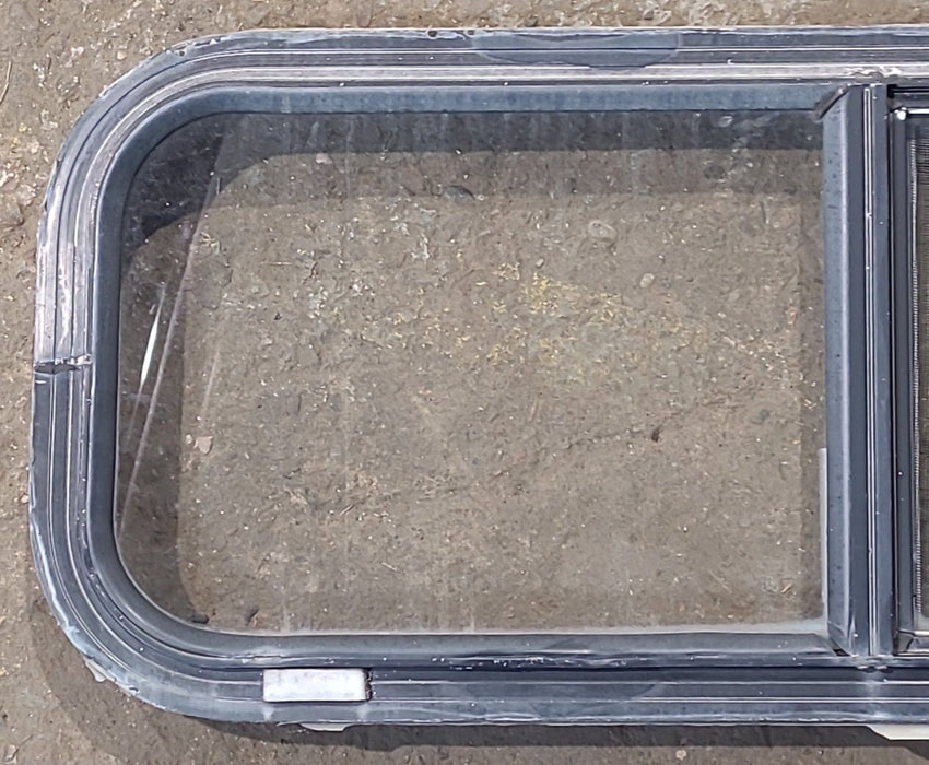 Used Black Radius Opening Window : 30 1/4" W x 11 3/4" H x 1 3/4" D
