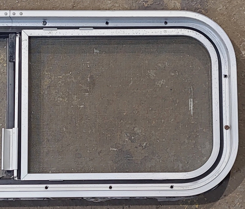 Used Black Radius Opening Window : 30 1/4" W x 11 3/4" H x 1 3/4" D