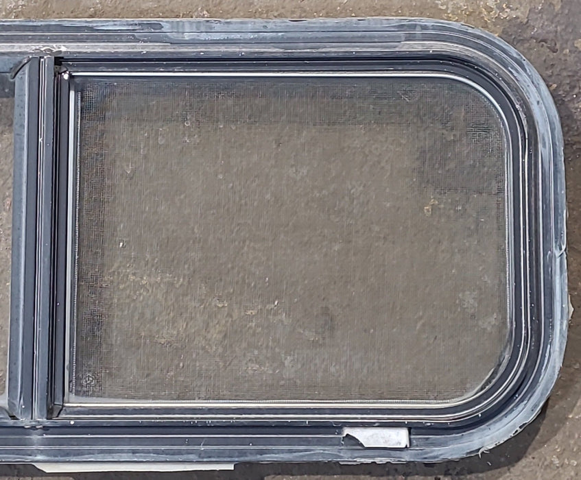 Used Black Radius Opening Window : 30 1/4" W x 11 3/4" H x 1 3/4" D