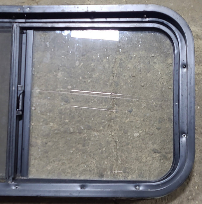 Used Black Radius Opening Window : 30 1/4" W x 16 1/4" H x 2" D