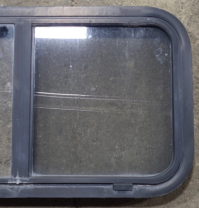 Used Black Radius Opening Window : 30 1/4" W x 16 1/4" H x 2" D