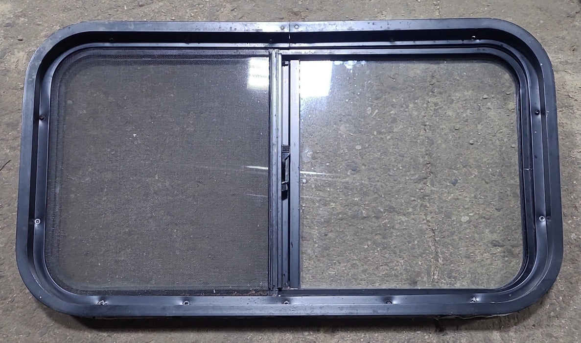 Used Black Radius Opening Window : 30 1/4" W x 16 1/4" H x 2" D