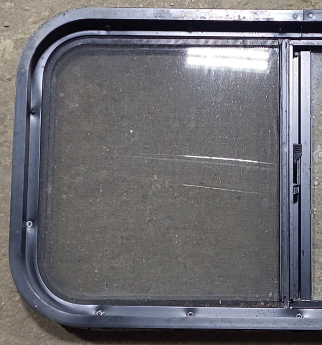 Used Black Radius Opening Window : 30 1/4" W x 16 1/4" H x 2" D