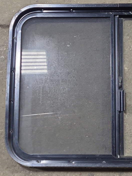 Used Black Radius Opening Window : 30 1/4" W x 22" H x 2" D
