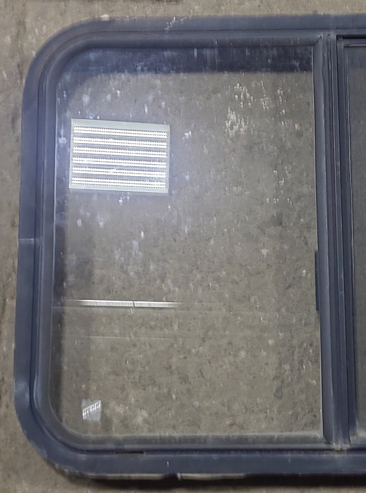 Used Black Radius Opening Window : 30 1/4" W x 22" H x 2" D