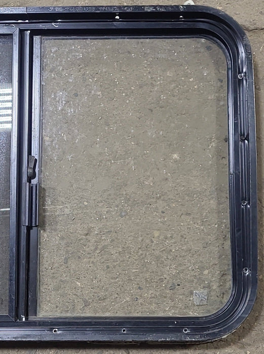Used Black Radius Opening Window : 30 1/4" W x 22" H x 2" D