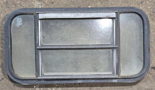 Used Black Radius Opening Window : 30 1/4" x 14 7/8" x 1 3/4" D - Young Farts RV Parts