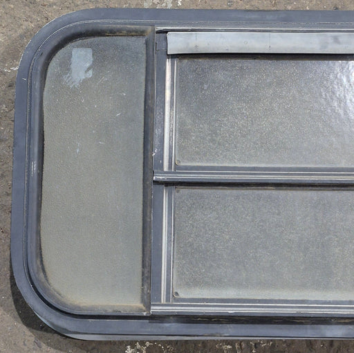 Used Black Radius Opening Window : 30 1/4" x 14 7/8" x 1 3/4" D - Young Farts RV Parts