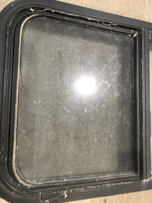 Used Black Radius Opening Window : 30 3/4" W X 18 1/2" H X 2" D