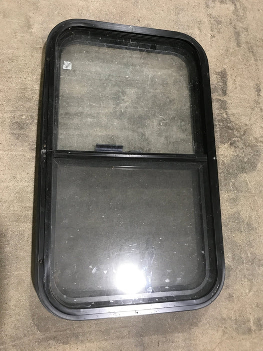 Used Black Radius Opening Window : 30 3/4" W X 18 1/2" H X 2" D