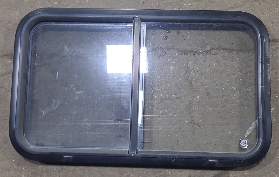 Used Black Radius Opening Window : 30 3/8" W x 18" H x 1 5/8" D