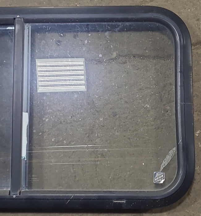 Used Black Radius Opening Window : 30 3/8" W x 18" H x 1 5/8" D