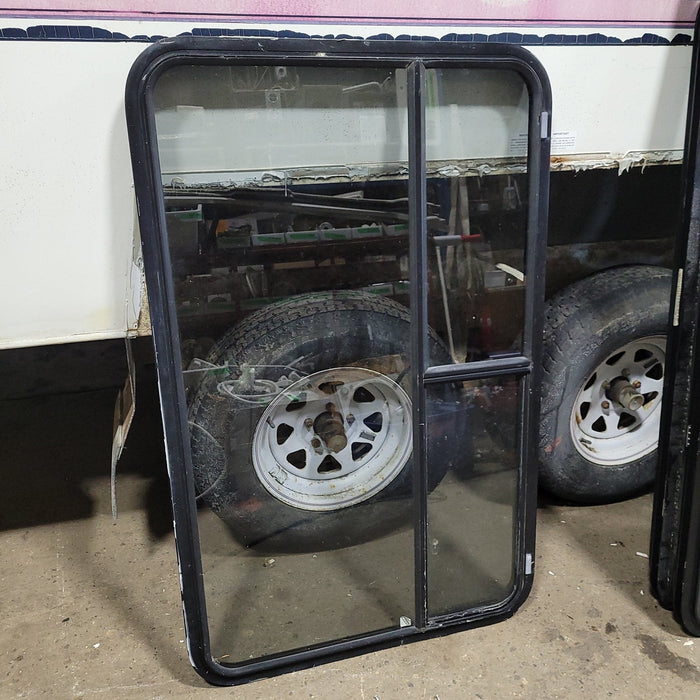 Used Black Radius Opening Window : 30 X 48 1/4 X 2" D