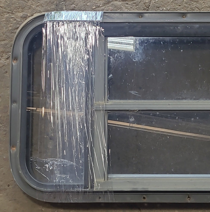 Used Black Radius Opening Window : 31 3/4" W x 16 1/2" H x 1 7/8" D