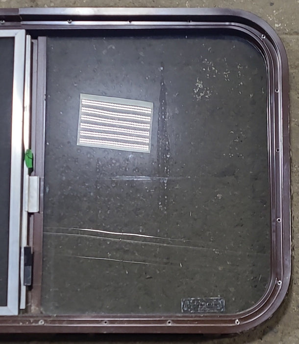 Used Black Radius Opening Window : 31 3/4" W x 19 3/4" H x 1 1/2" D