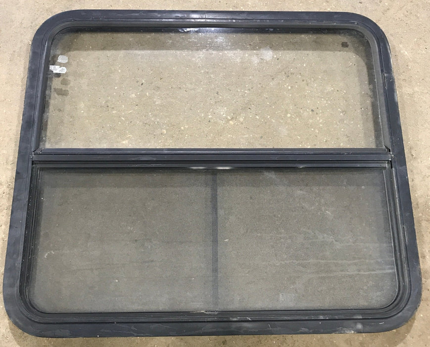 Used Black Radius Opening Window : 34 1/2" W x 29 1/2" H x 1 7/8" D