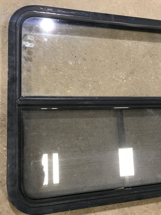 Used Black Radius Opening Window : 34 1/2" W x 29 1/2" H x 1 7/8" D