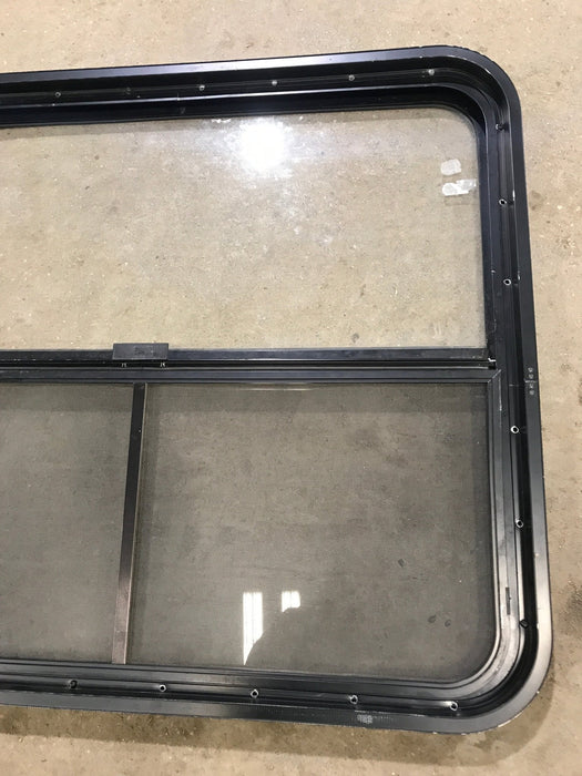 Used Black Radius Opening Window : 34 1/2" W x 29 1/2" H x 1 7/8" D