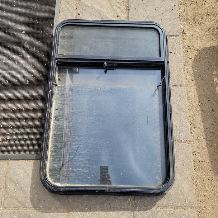 Used Black Radius Opening Window : 34 3/4 X 23 3/4 X 2" D