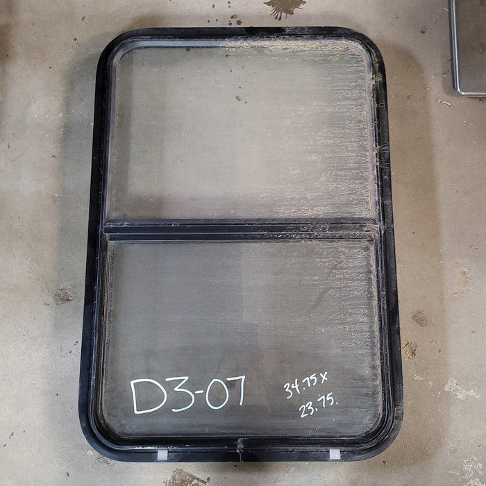 Used Black Radius Opening Window : 34 3/4 X 23 3/4 X 2" D