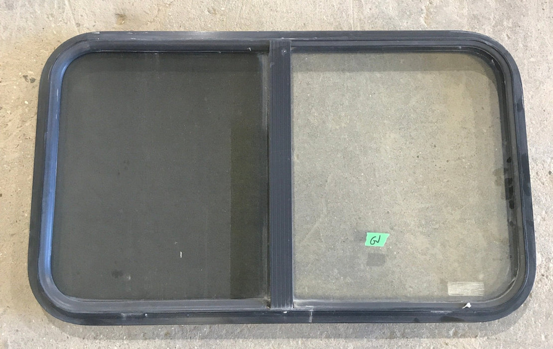 Used Black Radius Opening Window : 34" W x 19 3/4" H x 1 1/2"