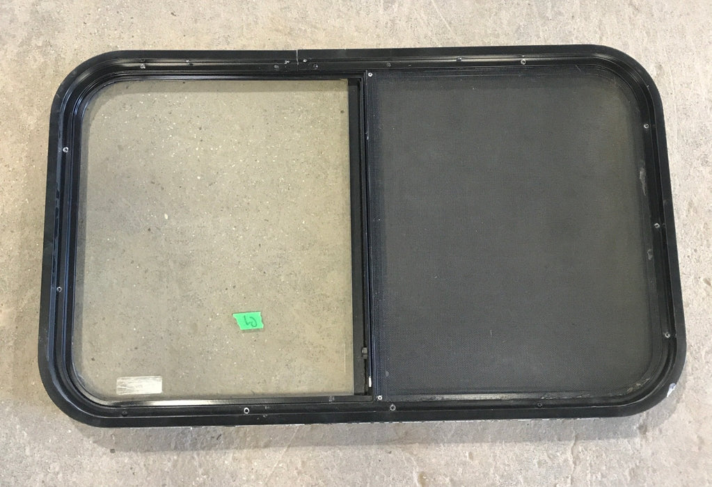 Used Black Radius Opening Window : 34" W x 19 3/4" H x 1 1/2"