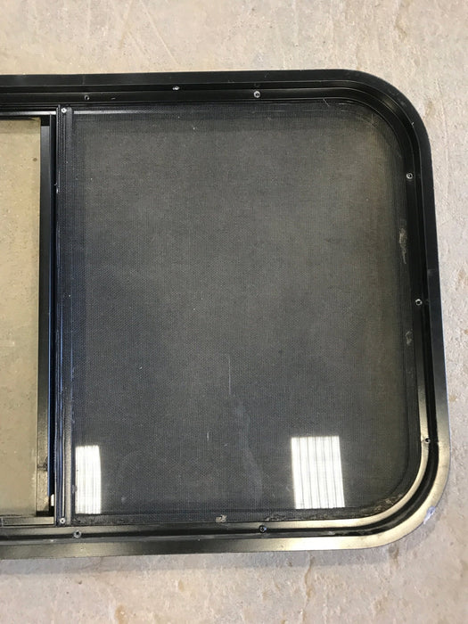 Used Black Radius Opening Window : 34" W x 19 3/4" H x 1 1/2"