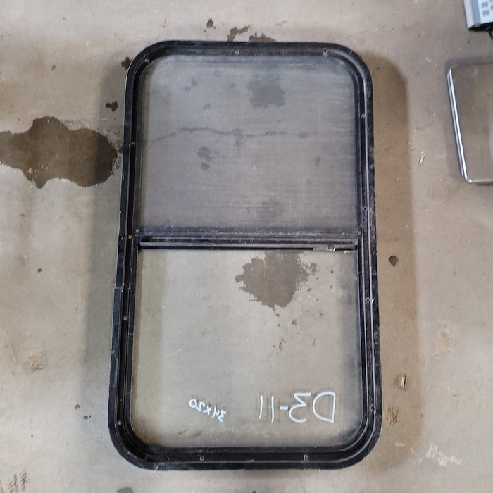 Used Black Radius Opening Window : 34 X 20 X 2" D