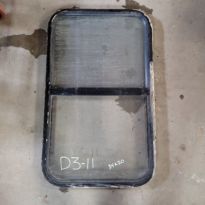 Used Black Radius Opening Window : 34 X 20 X 2" D