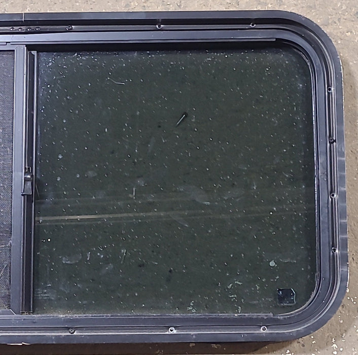 Used Black Radius Opening Window : 35 1/2" W x 17 1/2" H x 1 7/8" D