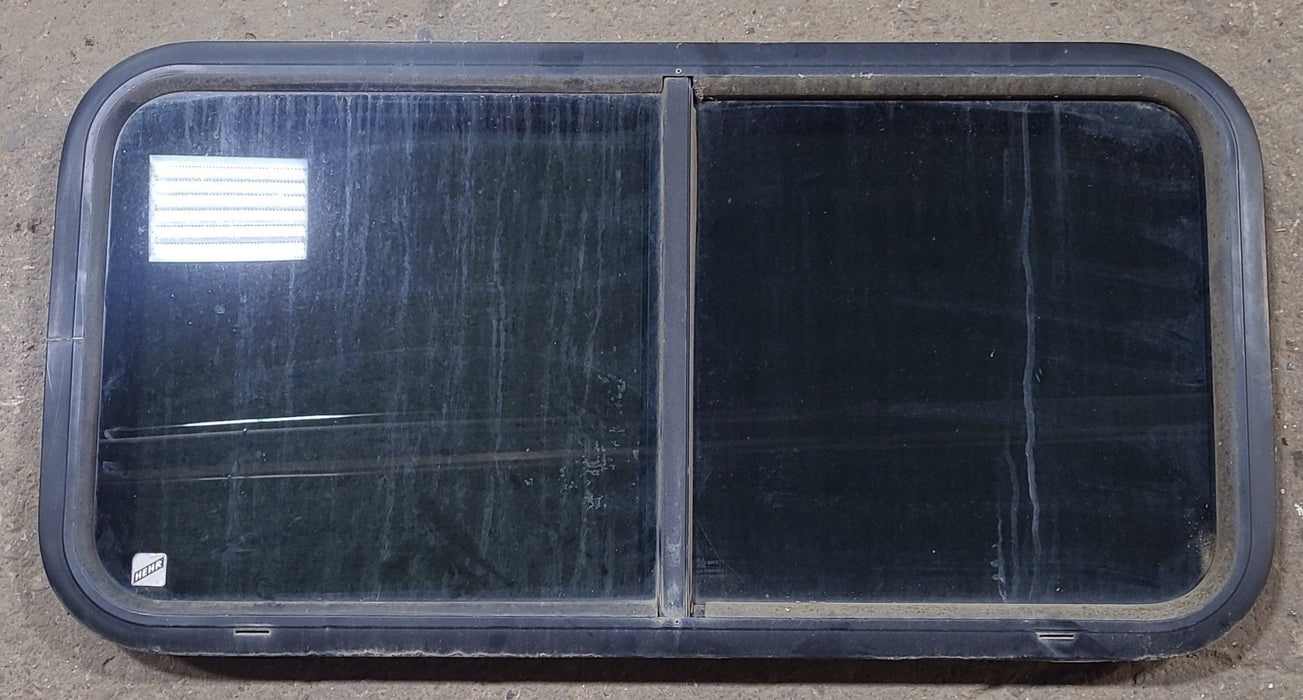 Used Black Radius Opening Window : 35 1/2" W x 17 1/2" H x 1 7/8" D