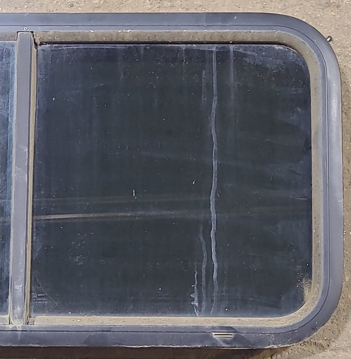 Used Black Radius Opening Window : 35 1/2" W x 17 1/2" H x 1 7/8" D